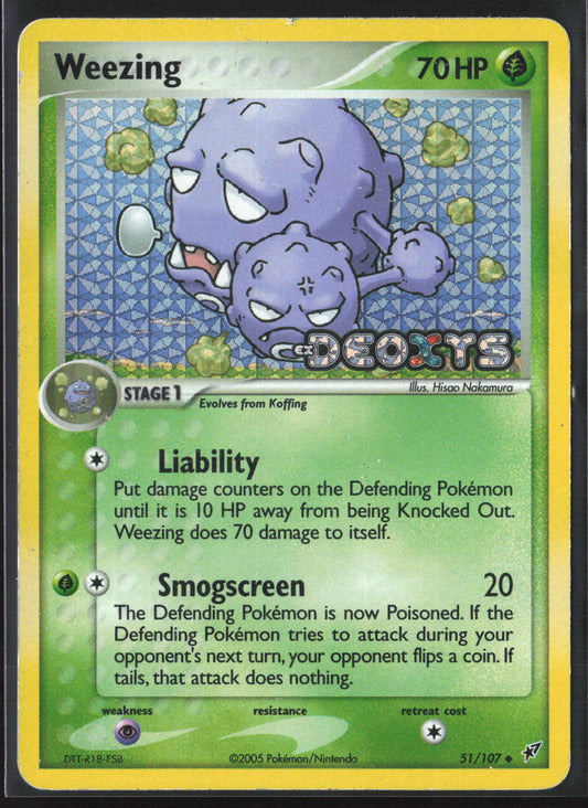 Deoxys #51/107 Weezing 21867-Stamped-Holo-HP