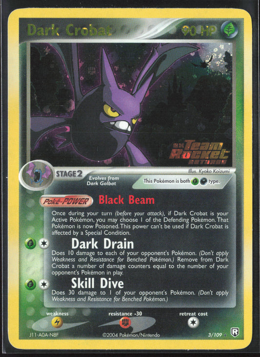 Team Rocket Returns #3/109 Dark Crobat 21869-Stamped-Holo-Swirl