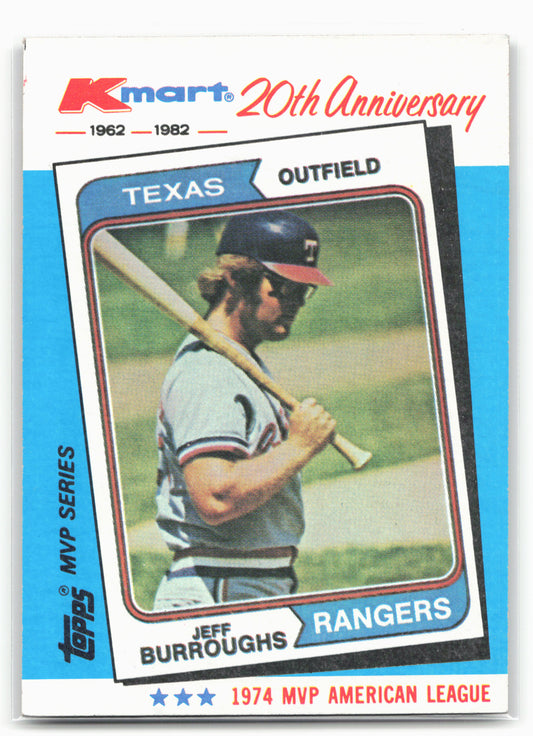 1982 Topps Kmart 20th Anniversary AL & NL MVP's #25 Jeff Burroughs
