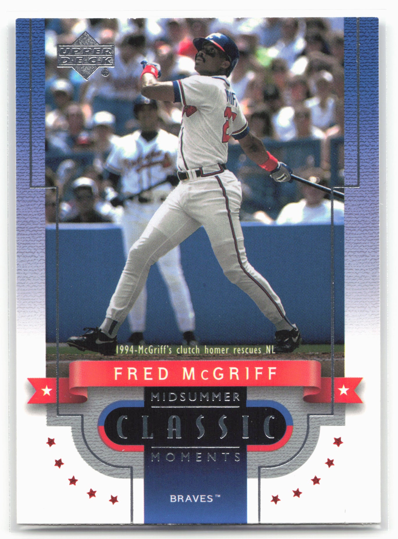 2001 Upper Deck #CM11 Fred McGriff Midsummer Classic Moments