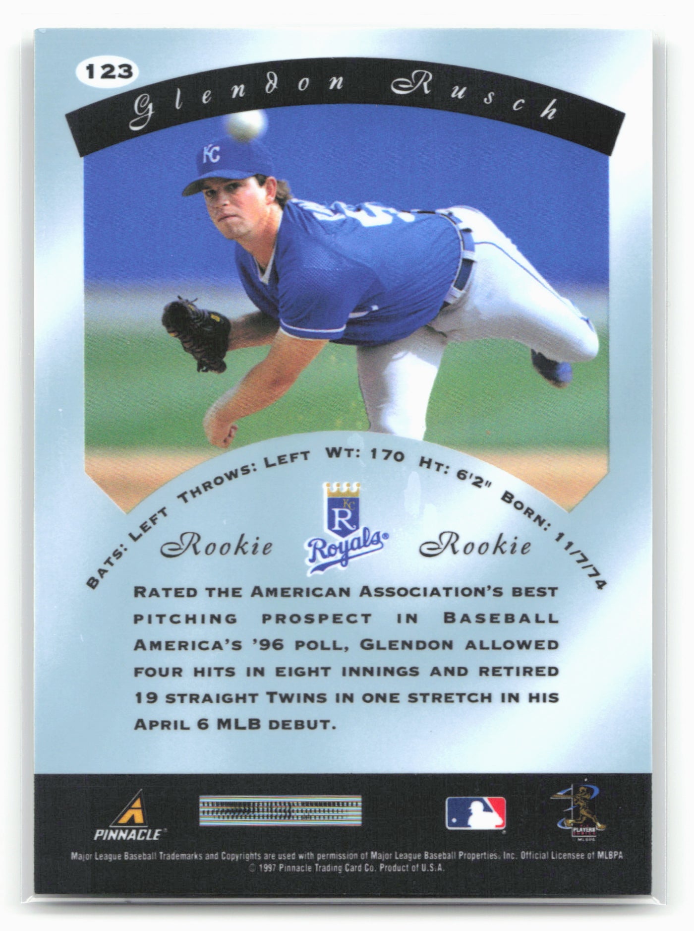 1997 Pinnacle Certified #123 Glendon Rusch