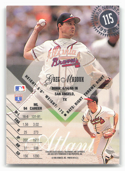 1995 Leaf #115 Greg Maddux
