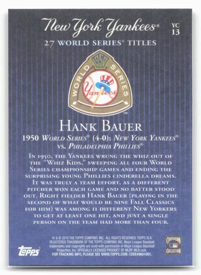 2010 Topps New York Yankees 27 World Series Championships #YC13 Hank Bauer
