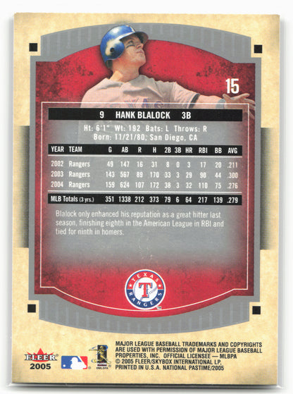 2005 Fleer National Pastime #15 Hank Blalock
