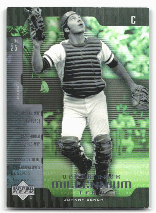 2000 Upper Deck Legends #UD8 Johnny Bench Millennium Team