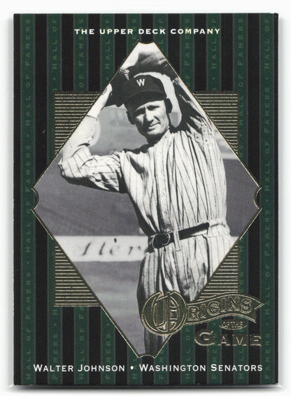 2001 Upper Deck Hall of Famers #55 Walter Johnson