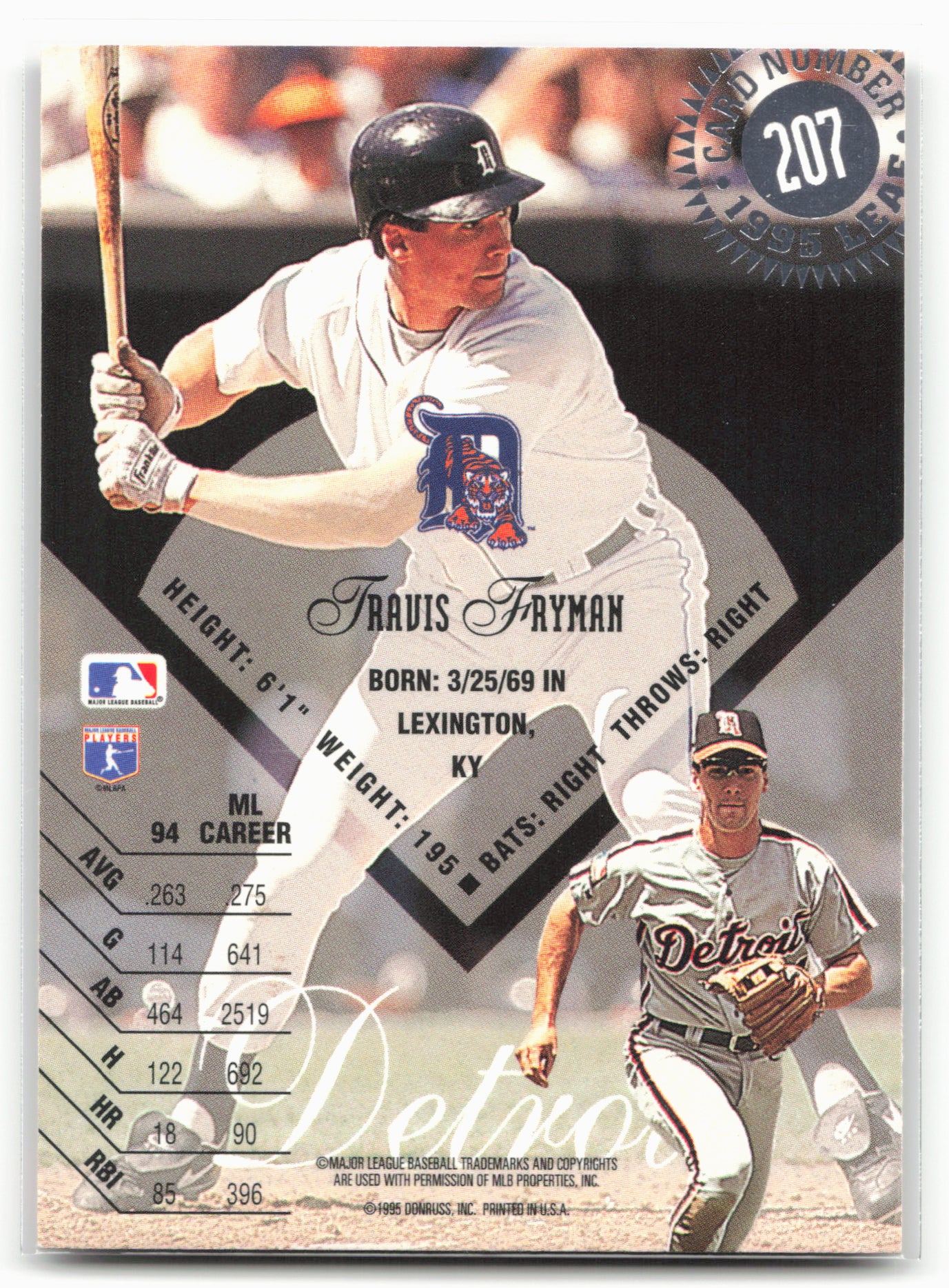 1995 Leaf #207 Travis Fryman