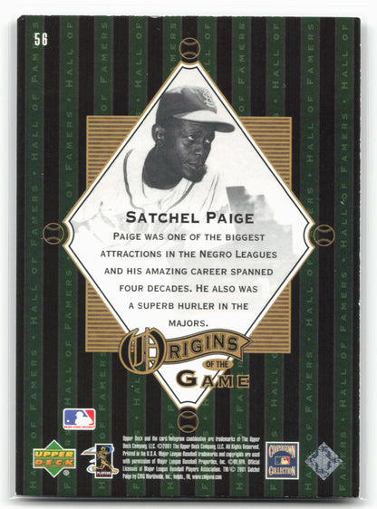 2001 Upper Deck Hall of Famers #56 Satchel Paige 21941