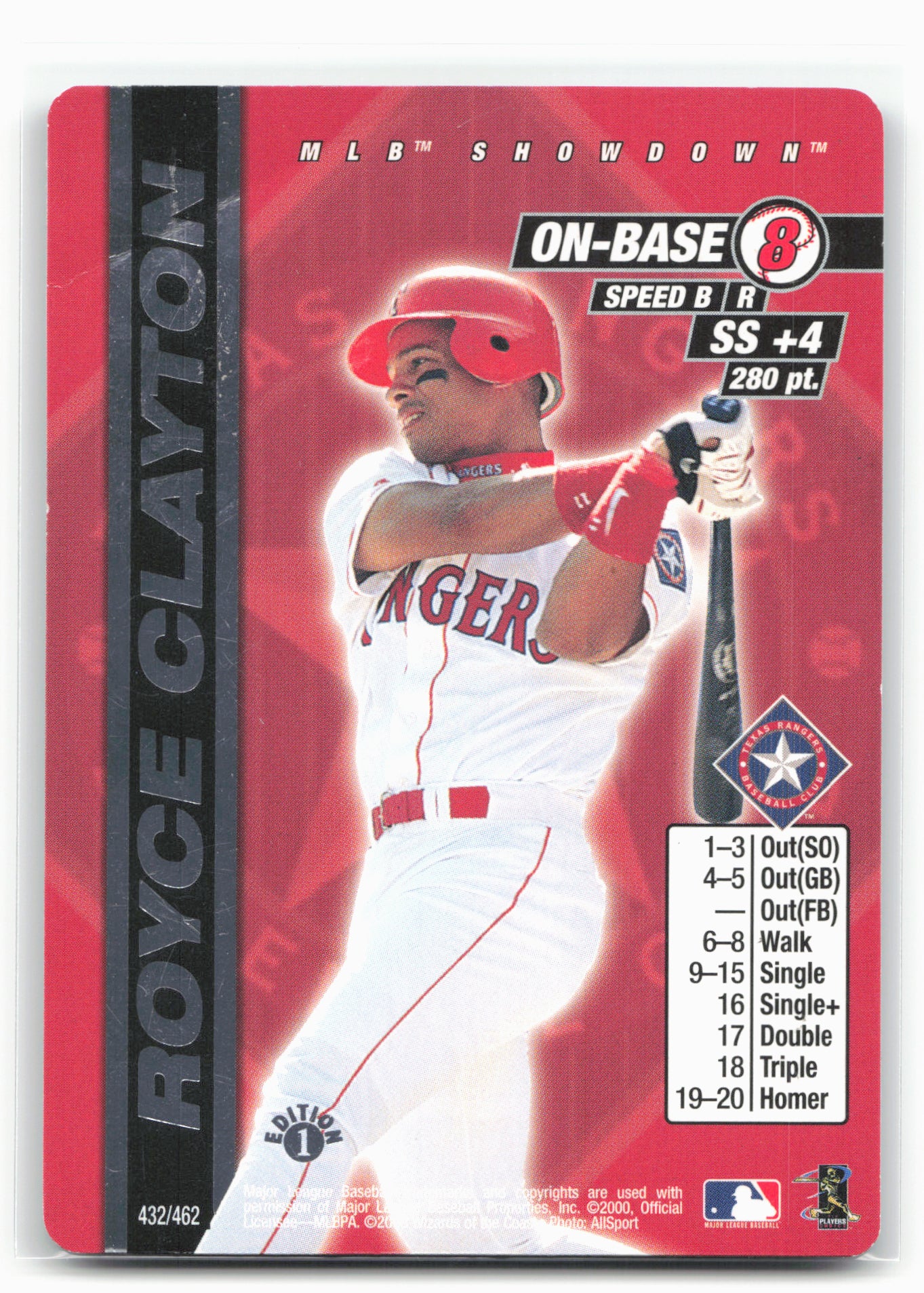 2000 MLB Showdown 1st Edition #432 Royce Clayton