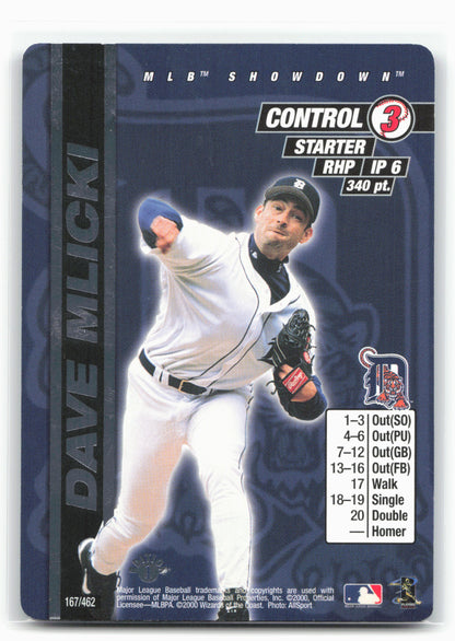 2000 MLB Showdown 1st Edition #167 Dave Mlicki