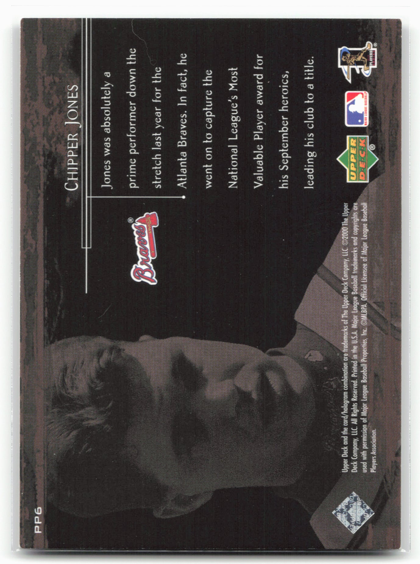 2000 Upper Deck #PP6 Chipper Jones Prime Performers