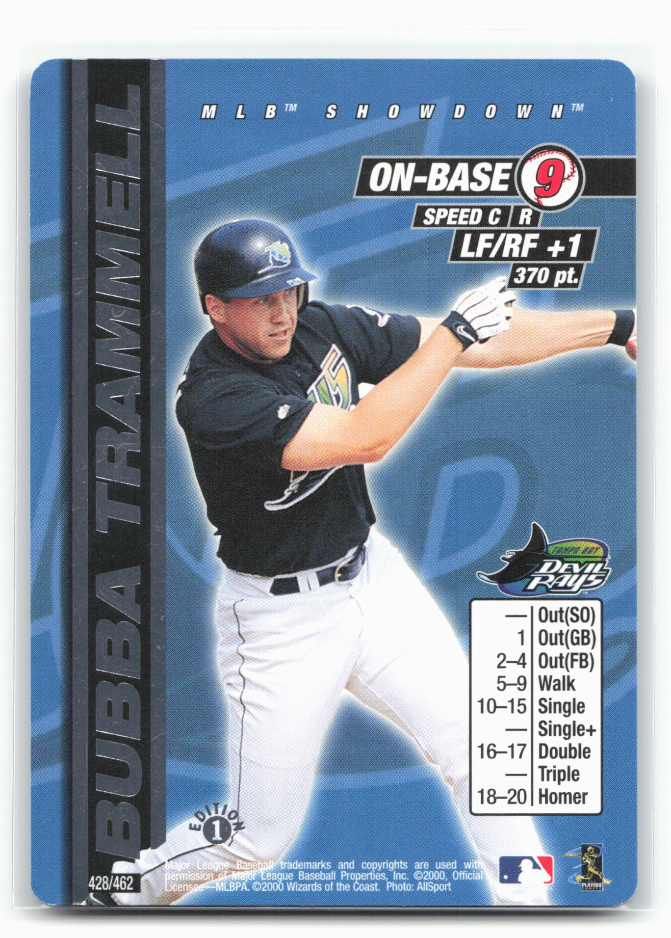 2000 MLB Showdown 1st Edition #428 Bubba Trammell