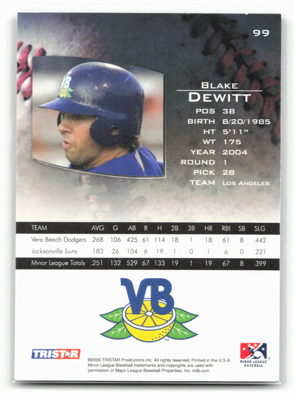 2006 TriStar Prospects Plus #99 Blake Dewitt