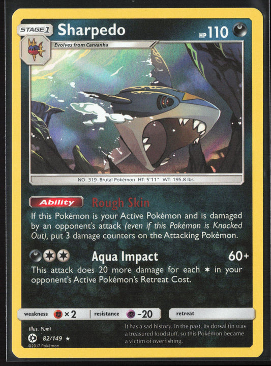 SM Base Set #82/149 Sharpedo Holo 22204