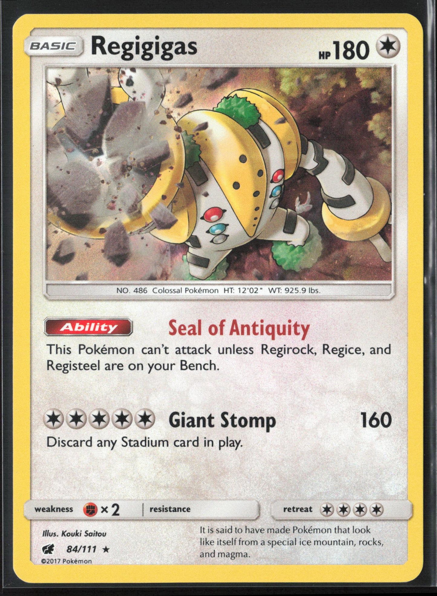 SM - Crimson Invasion #84/111 Regigigas Holo 22234