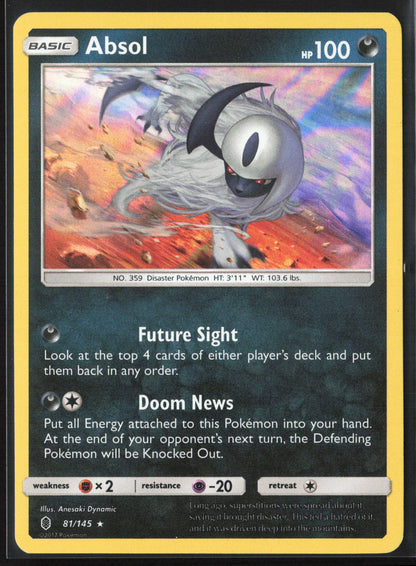 SM - Guardians Rising #81/145 Absol Holo 22237
