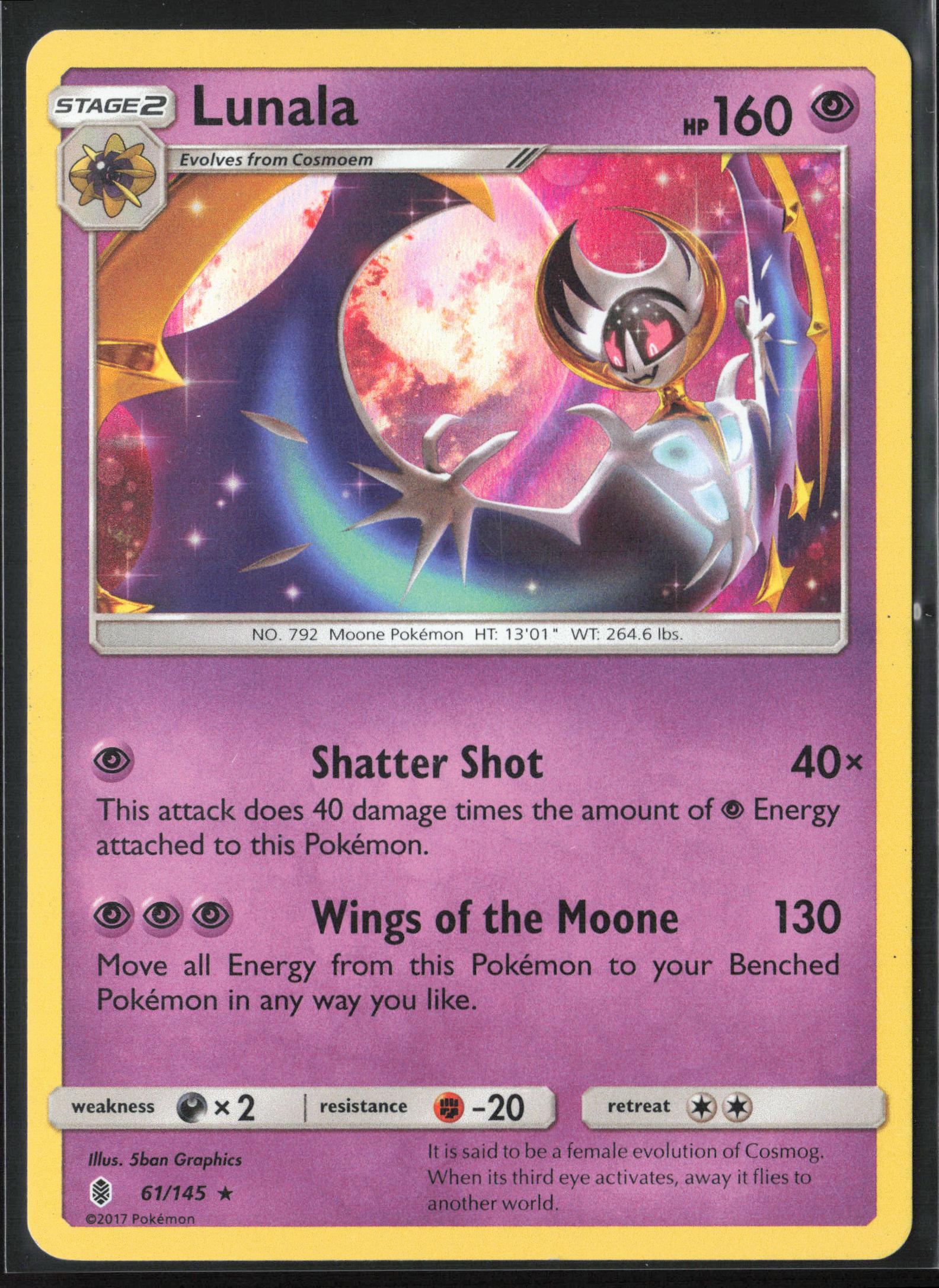 SM - Guardians Rising #61/145 Lunala Holo 22238