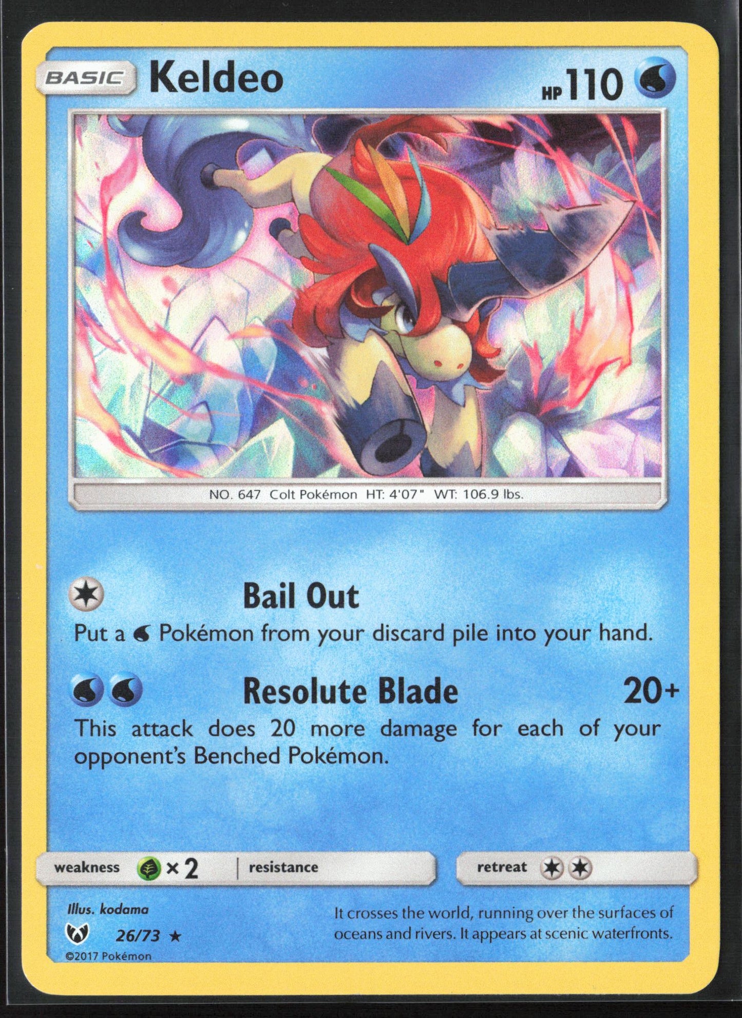 Shining Legends #26/73 Keldeo Holo 22244