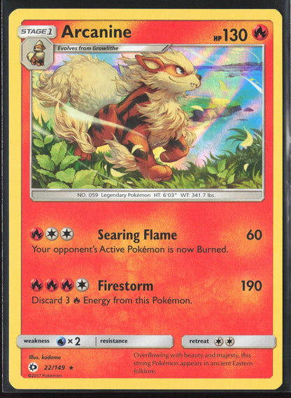 SM Base Set #22/149 Arcanine Holo 22264