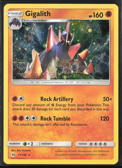 SM Base Set #71/149 Gigalith Holo 22267