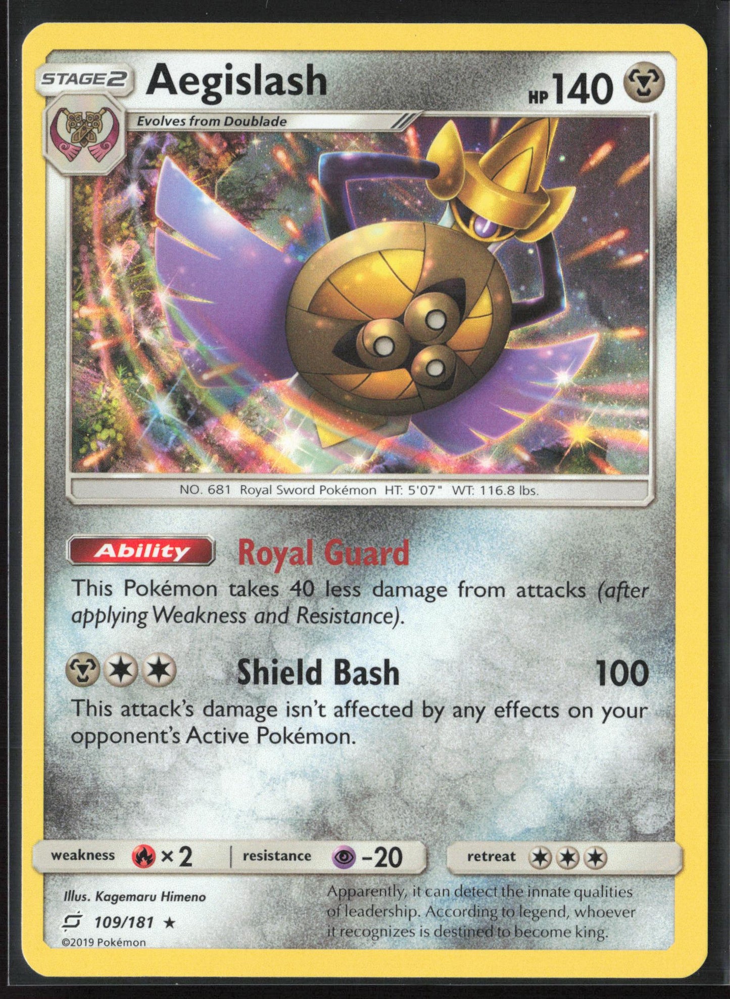 SM - Team Up #109/181 Aegislash Holo 22278