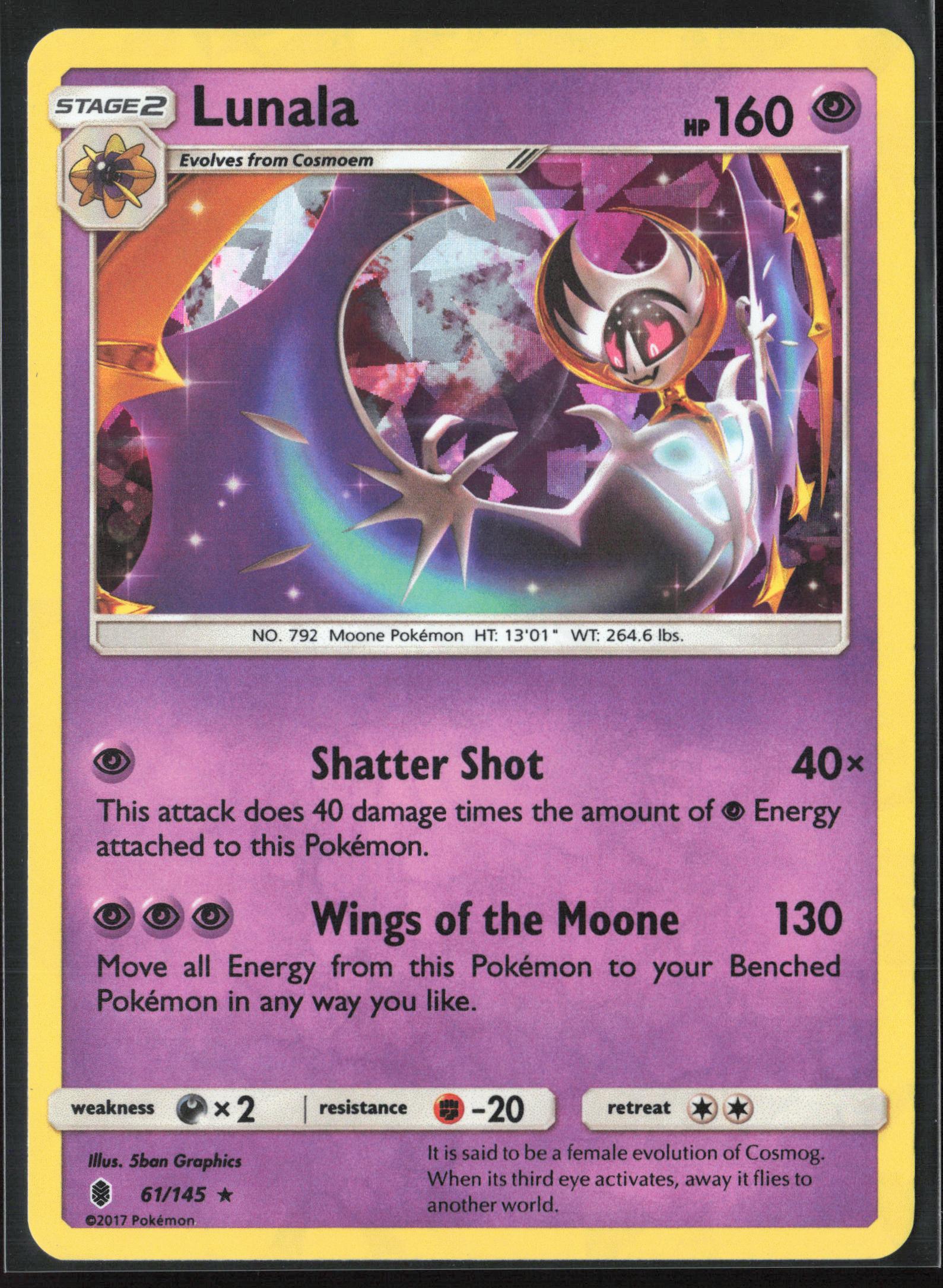 SM - Guardians Rising #61/145 Lunala Holo 22280