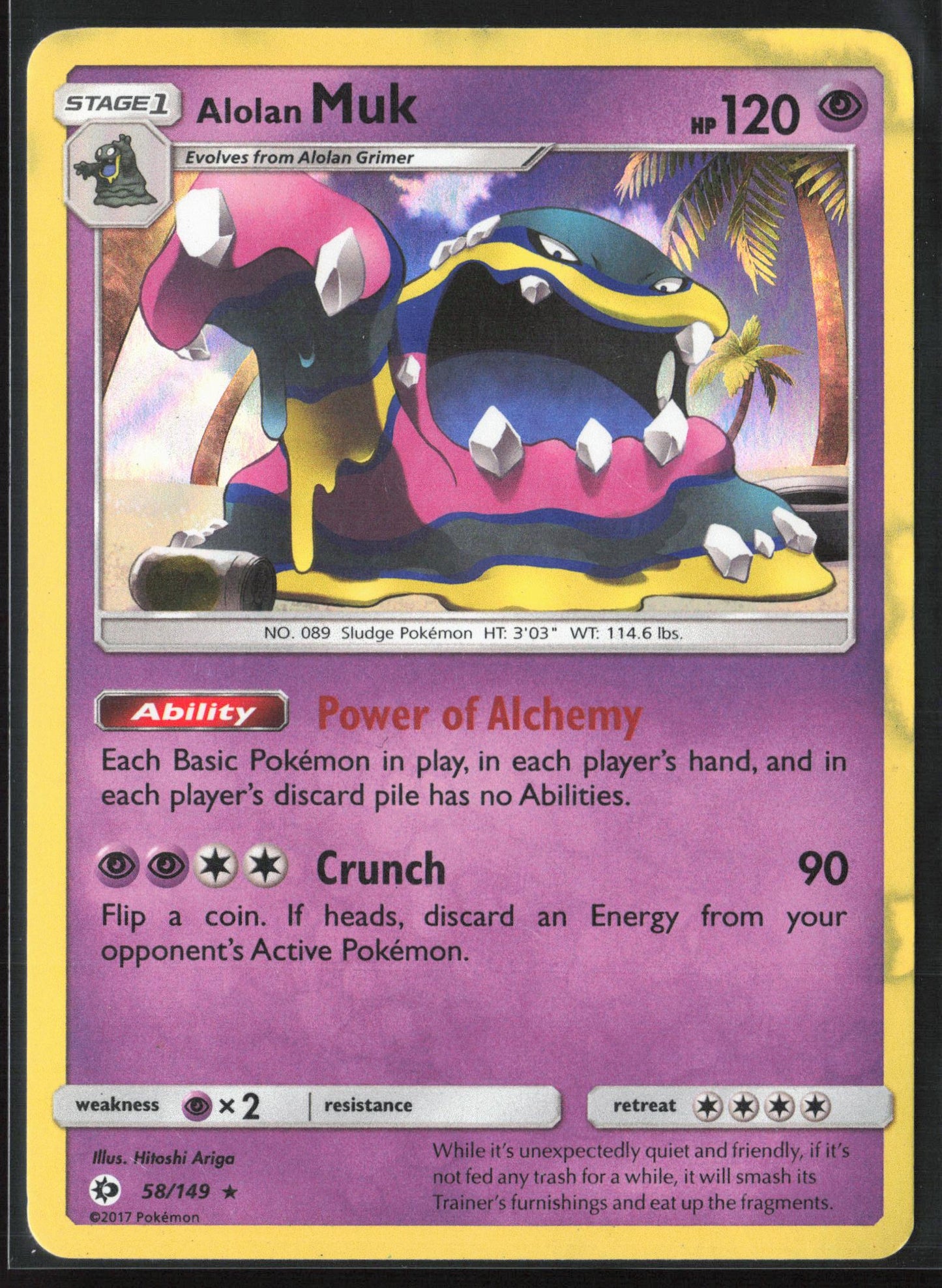 SM Base Set #58/149 Alolan Muk Holo 22284