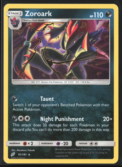 SM - Team Up #91/181 Zoroark Holo 22286