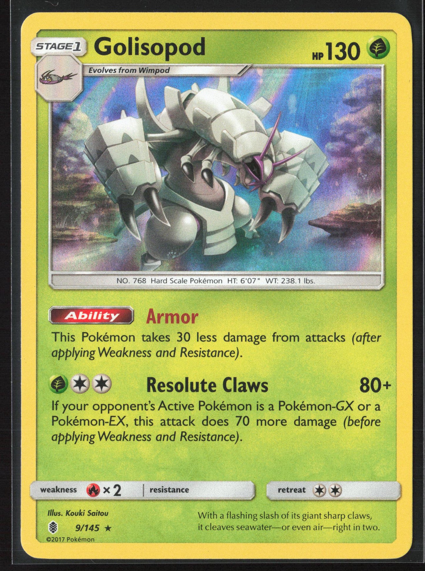 SM - Guardians Rising #9/145 Golisopod Holo 22287
