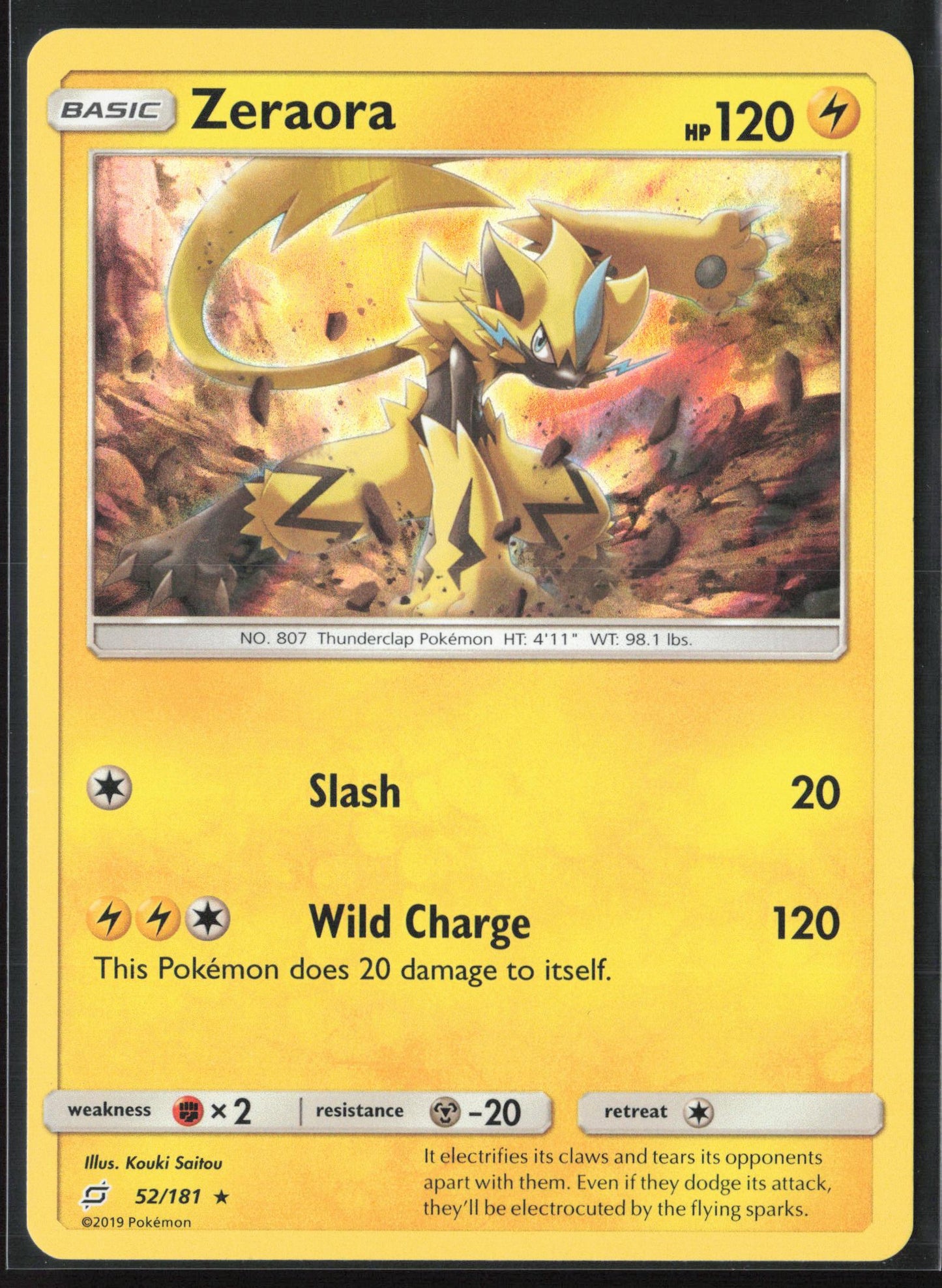 SM - Team Up #52/181 Zeraora Holo 22292
