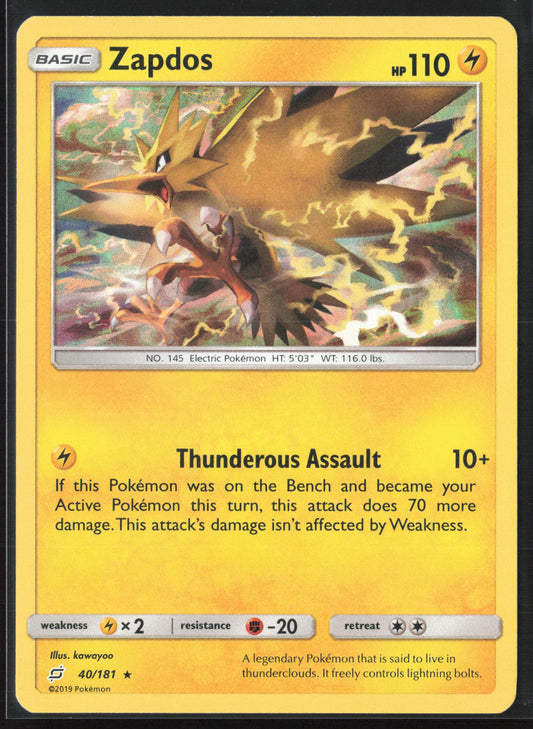 SM - Team Up #40/181 Zapdos Holo 22295