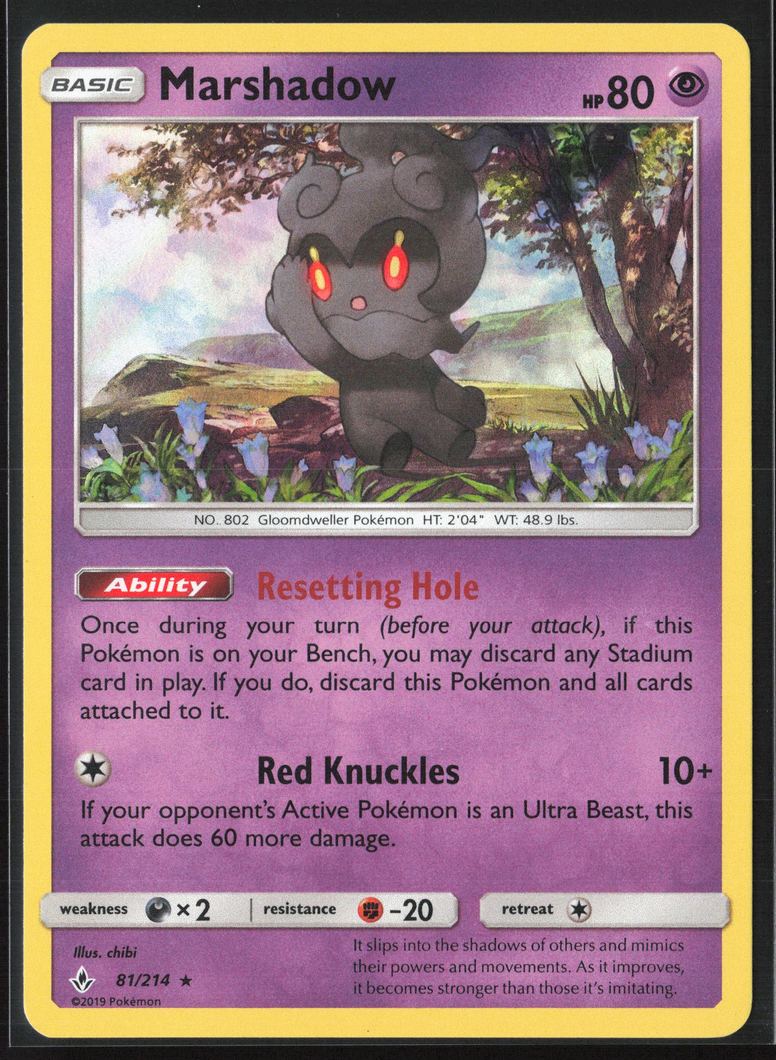 SM - Unbroken Bonds #81/214 Marshadow Holo 22301