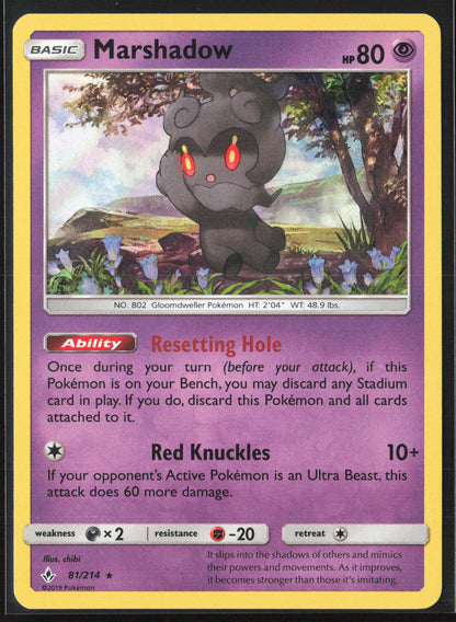 SM - Unbroken Bonds #81/214 Marshadow Holo 22301