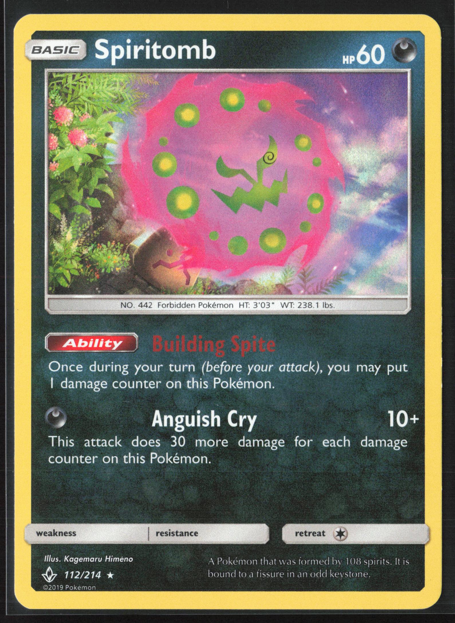SM - Unbroken Bonds #112/214 Spiritomb Holo 22302