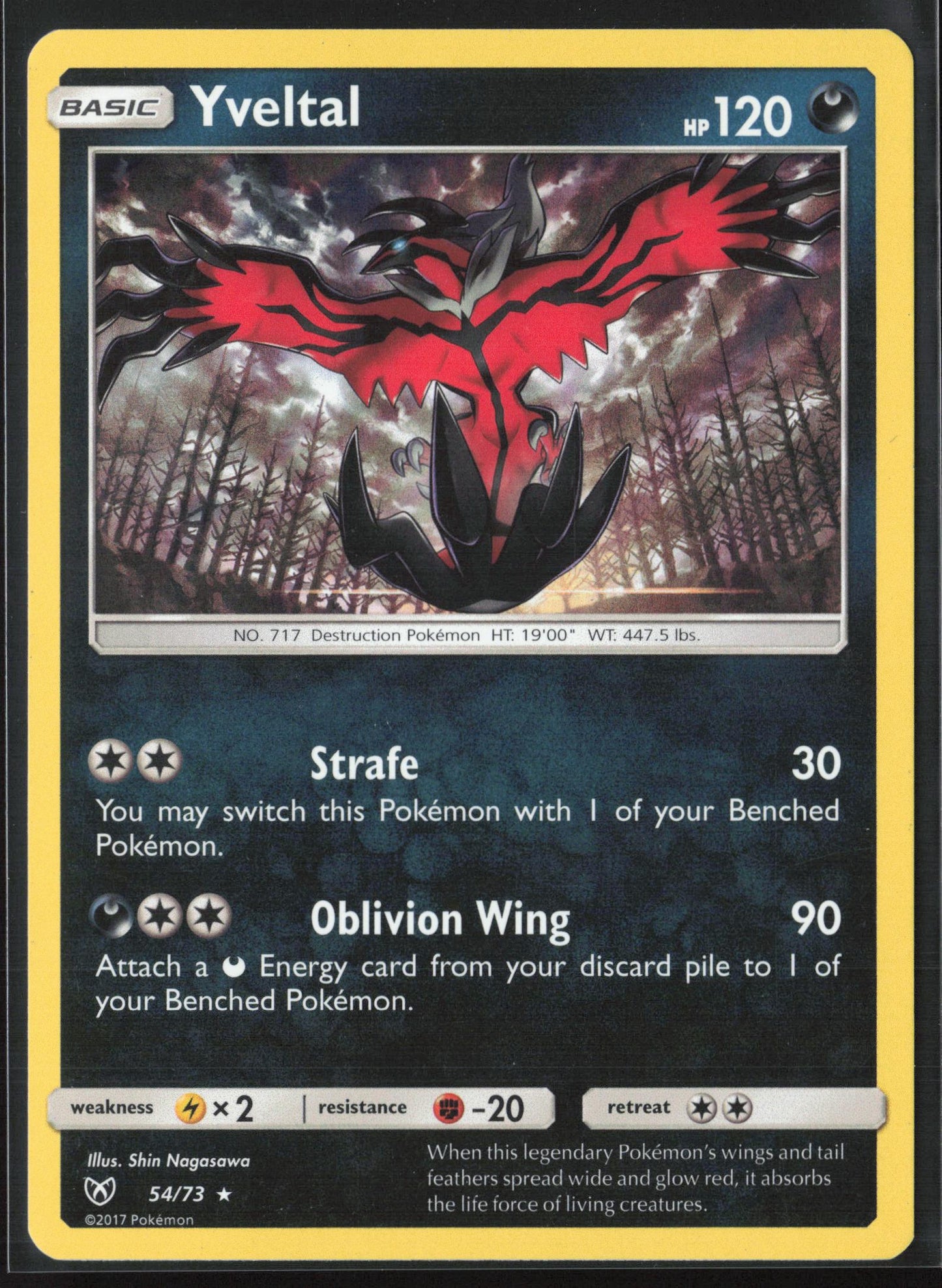 Shining Legends #54/73 Yveltal Holo 22305