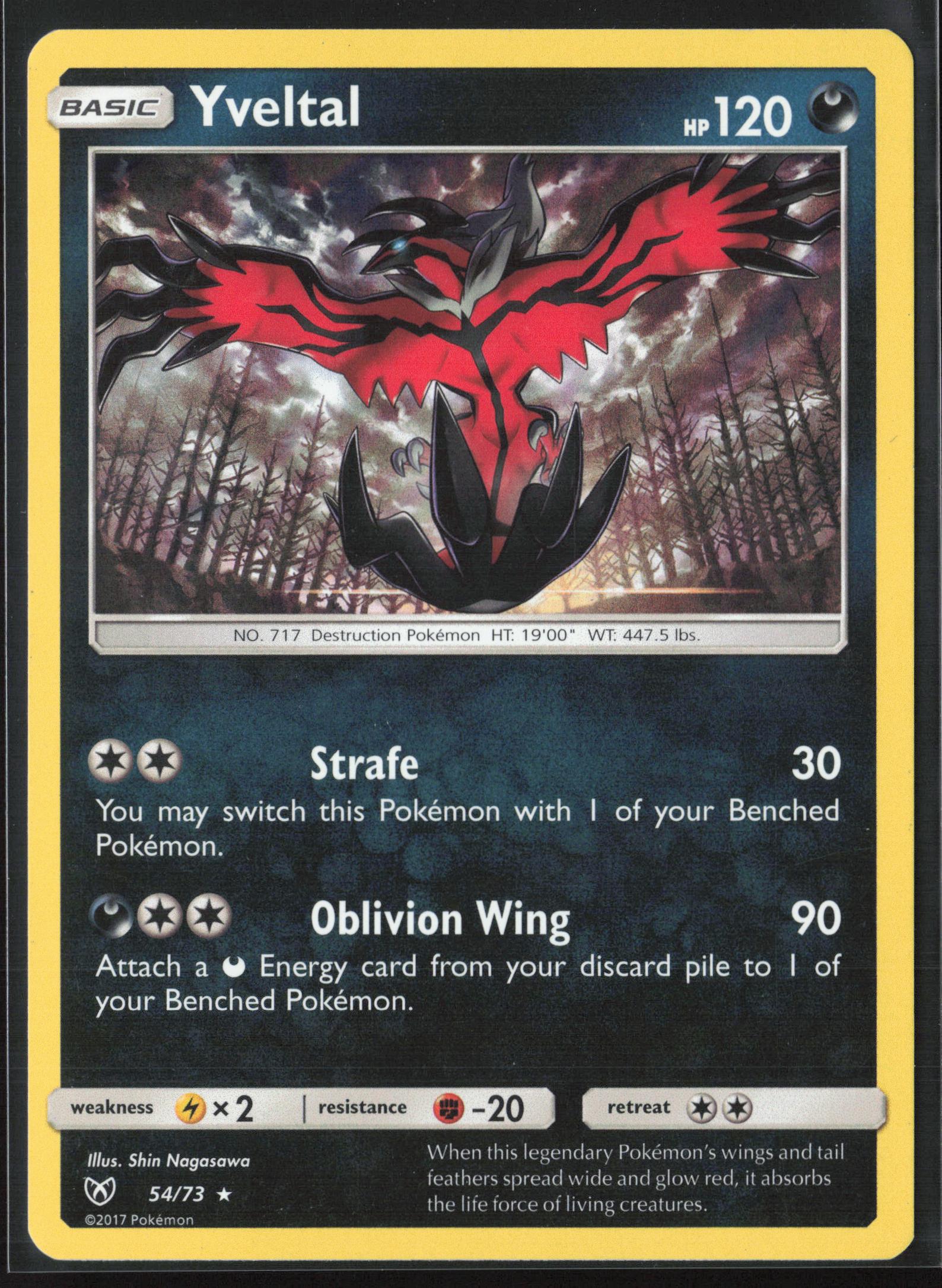 Shining Legends #54/73 Yveltal Holo 22305