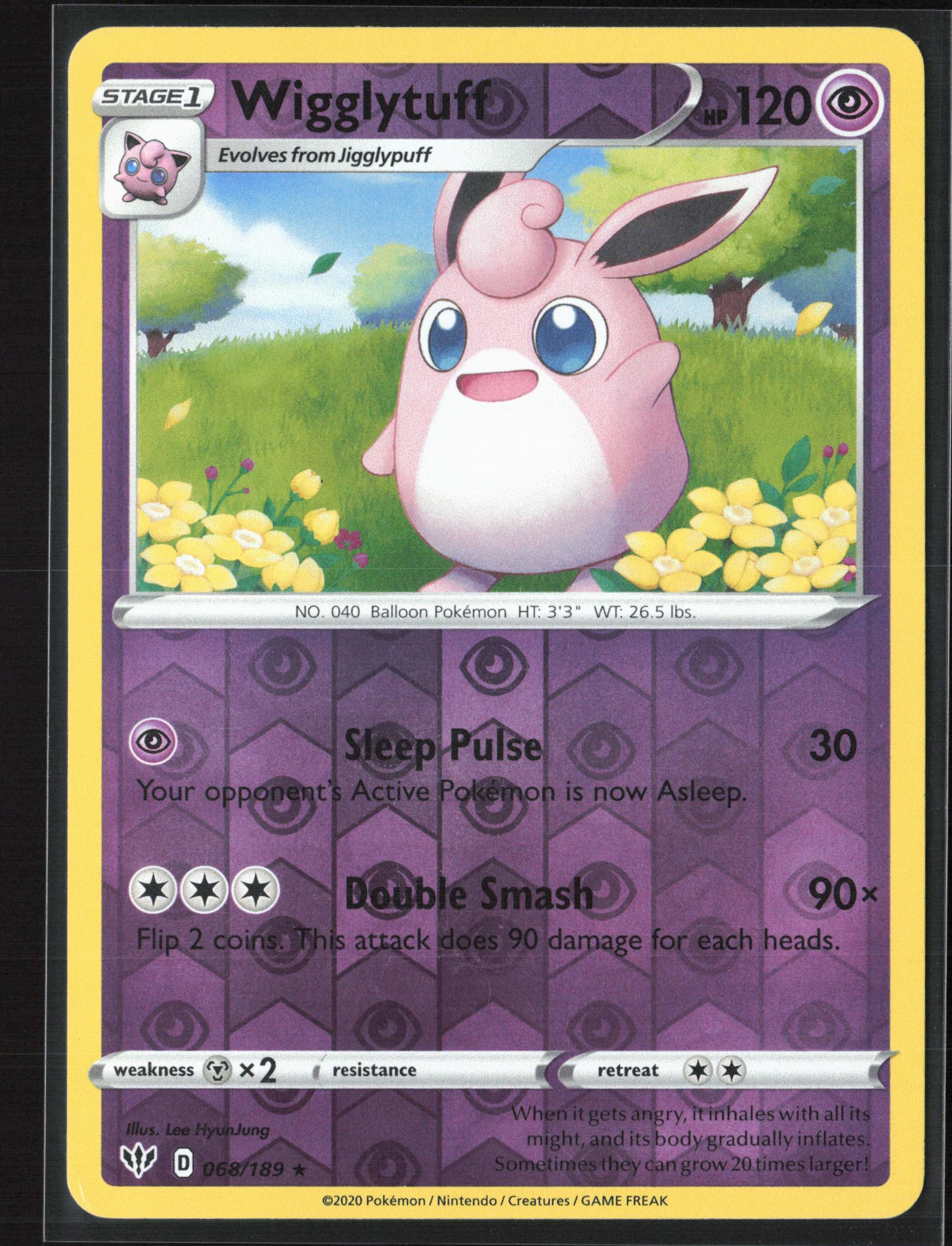 SWSH03: Darkness Ablaze #068/189 Wigglytuff Reverse Holo 22311