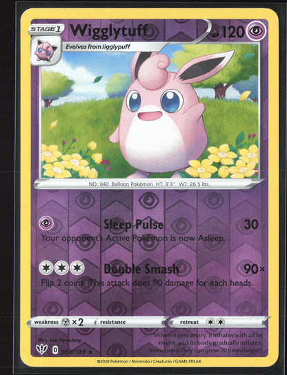SWSH03: Darkness Ablaze #068/189 Wigglytuff Reverse Holo 22311