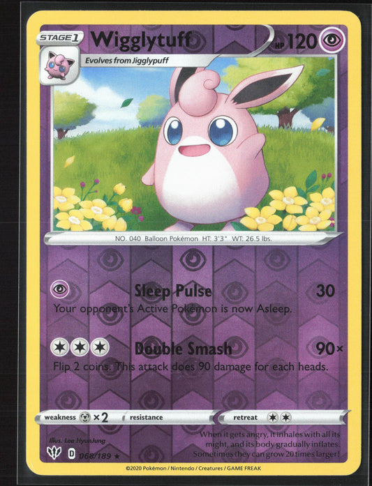 SWSH03: Darkness Ablaze #068/189 Wigglytuff Reverse Holo 22311
