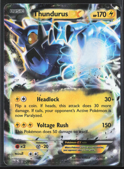 XY - Roaring Skies #26/108 Thundurus EX Holo 22318