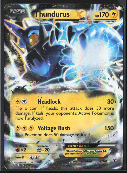 XY - Roaring Skies #26/108 Thundurus EX Holo 22318