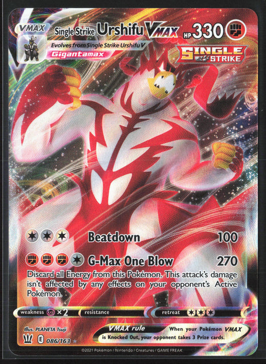 SWSH05: Battle Styles #086/163 Single Strike Urshifu VMAX Holo 22322