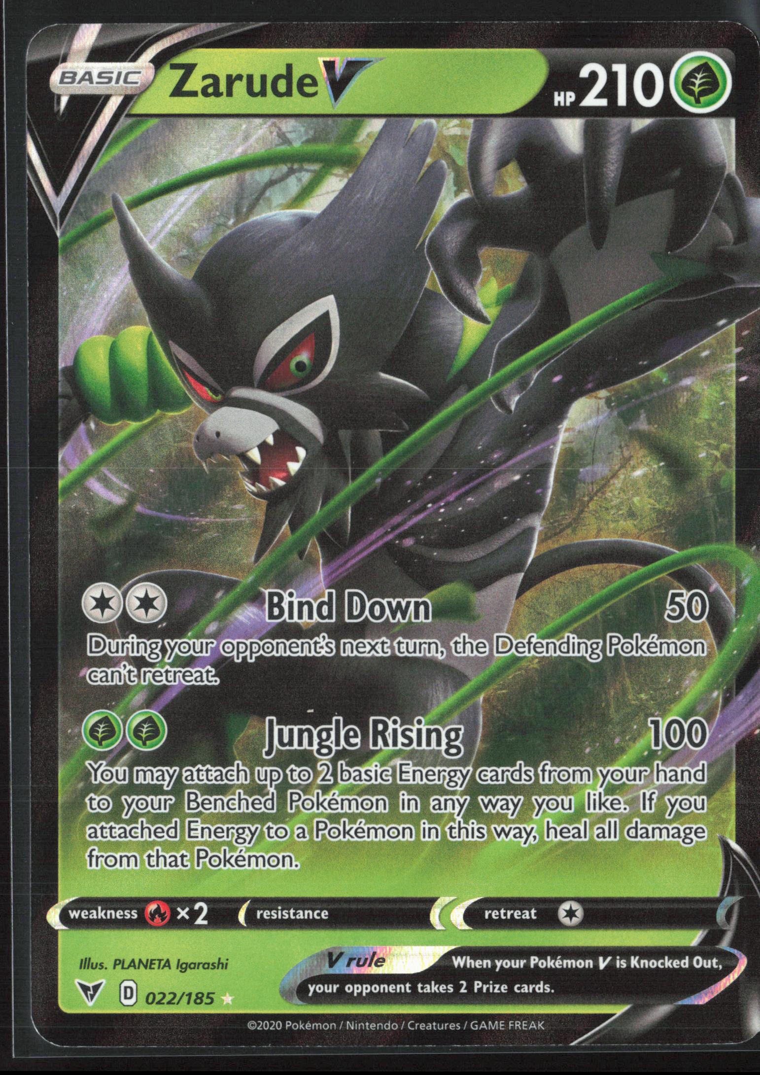 SWSH04: Vivid Voltage #022/185 Zarude V Holo 22327