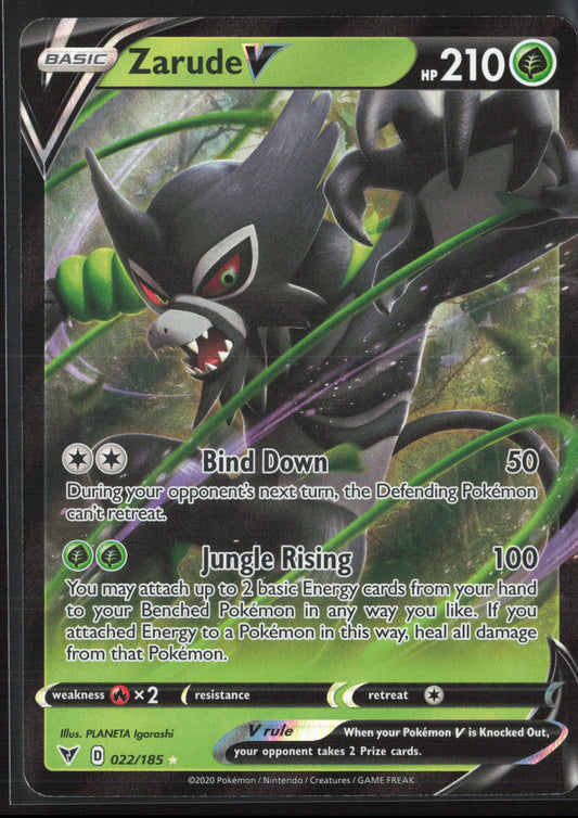 SWSH04: Vivid Voltage #022/185 Zarude V Holo 22327
