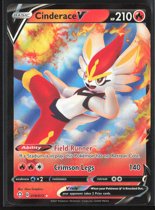 Shining Fates #018/072 Cinderace V Holo 22334