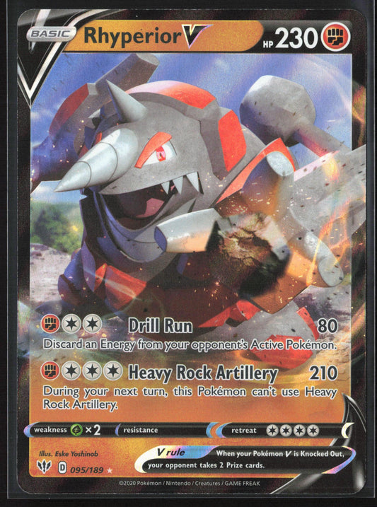 SWSH03: Darkness Ablaze #095/189 Rhyperior V Holo 22336