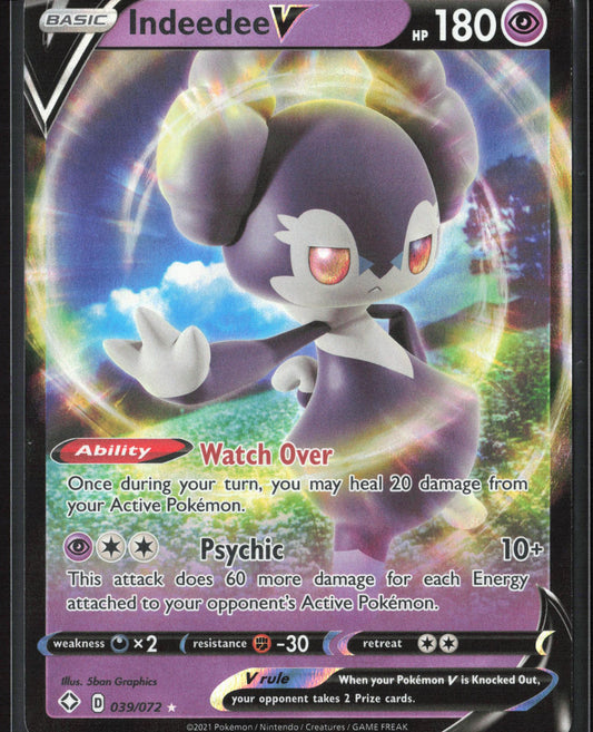 Shining Fates #039/072 Indeedee V Holo 22337