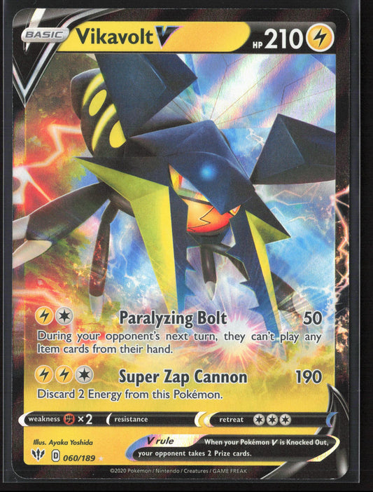SWSH03: Darkness Ablaze #060/189 Vikavolt V Holo 22341