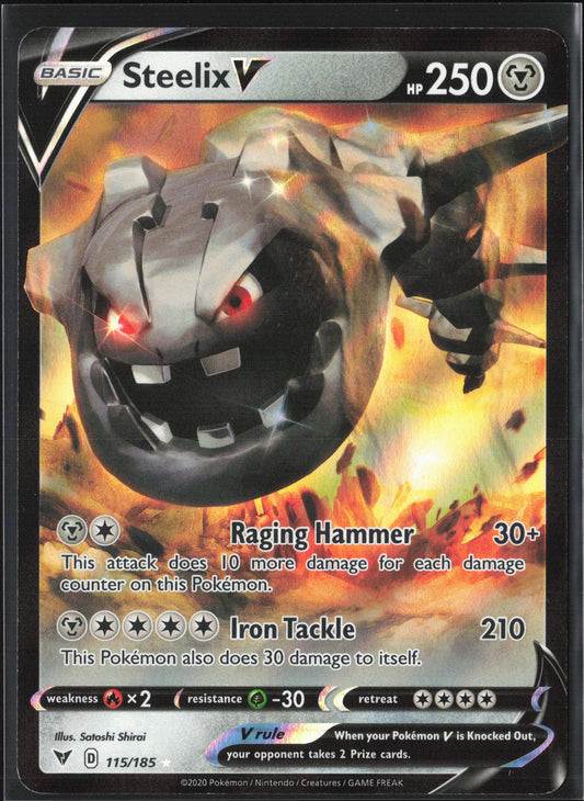 SWSH04: Vivid Voltage #115/185 Steelix V Holo 22343