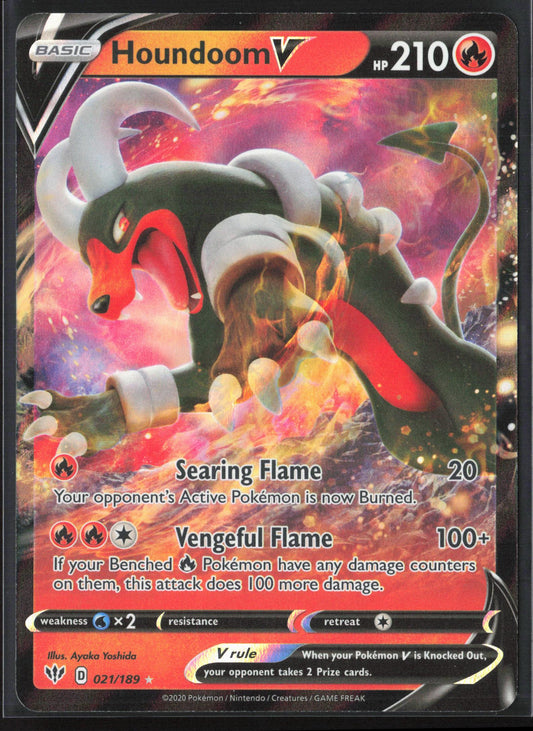 SWSH03: Darkness Ablaze #021/189 Houndoom V Holo 22345
